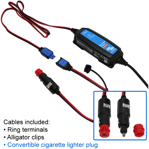 Picture of 6/12V 1.1AH VICTRON BLUE SMART AUTO VOLTAGE SLA/LIFEPO4 CHARGER & MAINTAINER - IP65 RATING (BPC120134014R)