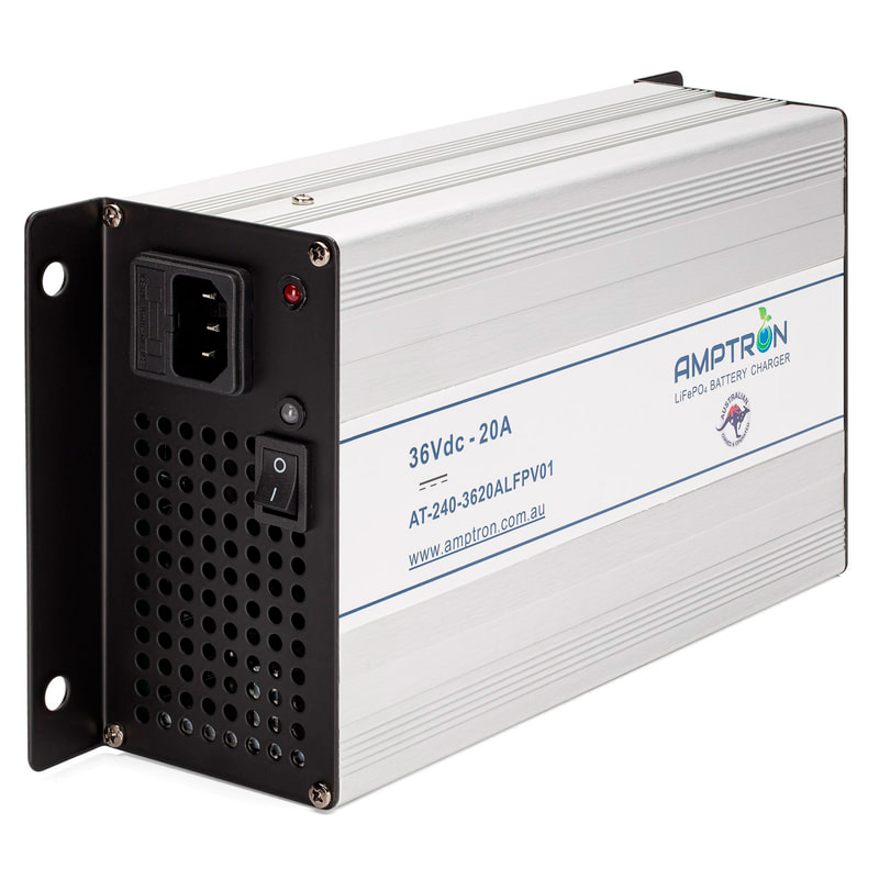 AT2403620ALFPV01B 36V 20AH AMPTRON ACDC LIFEPO4 BATTERY CHARGER V01B