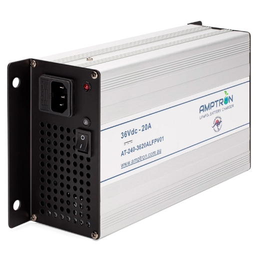 Picture of 36V 20AH AMPTRON AC-DC LIFEPO4 BATTERY CHARGER V01B - INCLUDES 'WAKE UP' FEATURE