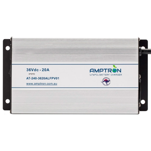 Picture of 36V 20AH AMPTRON AC-DC LIFEPO4 BATTERY CHARGER V01B - INCLUDES 'WAKE UP' FEATURE