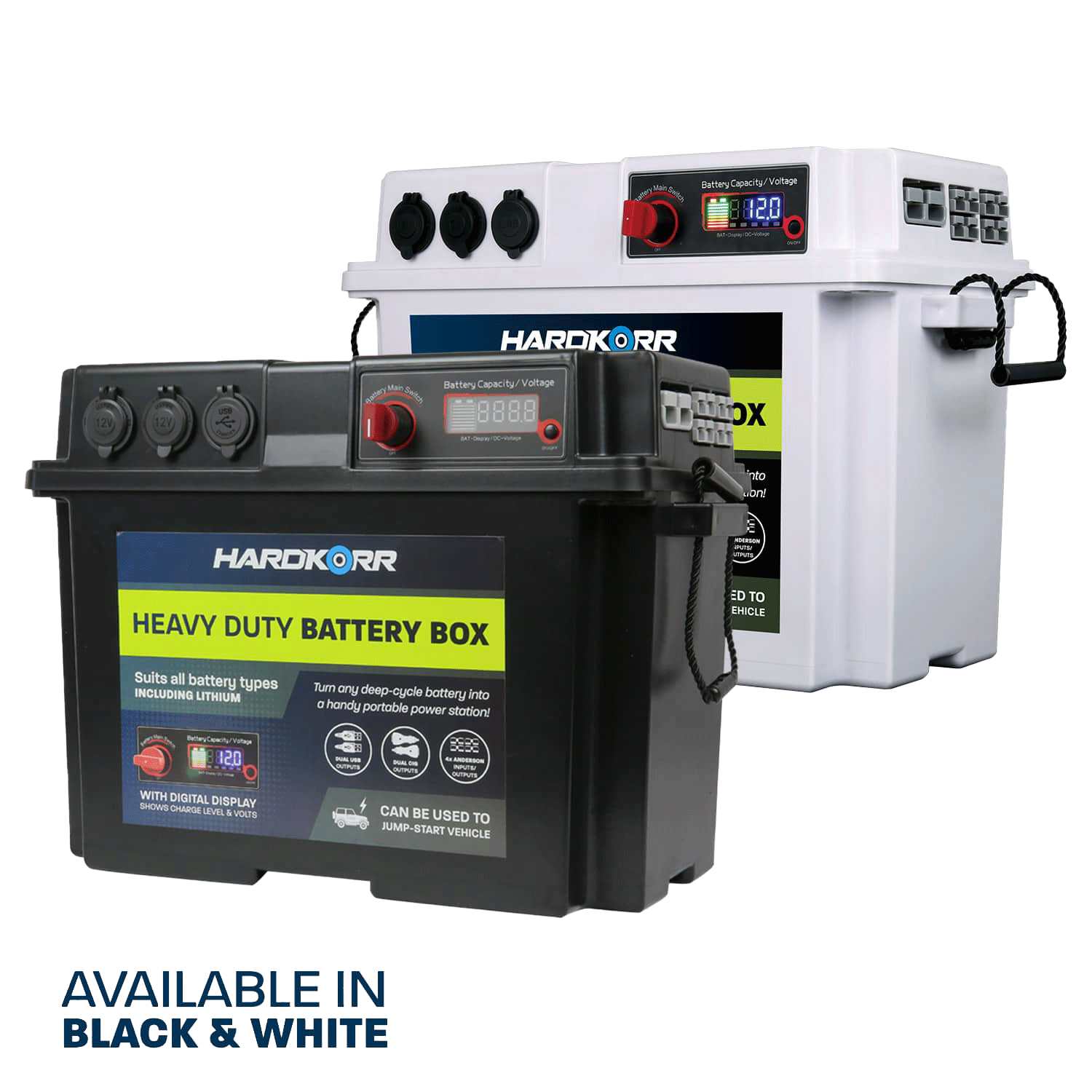 HKPBATTBOXB HARDKORR HEAVY DUTY POWERED BATTERY BOX - BLACK - A1 ...