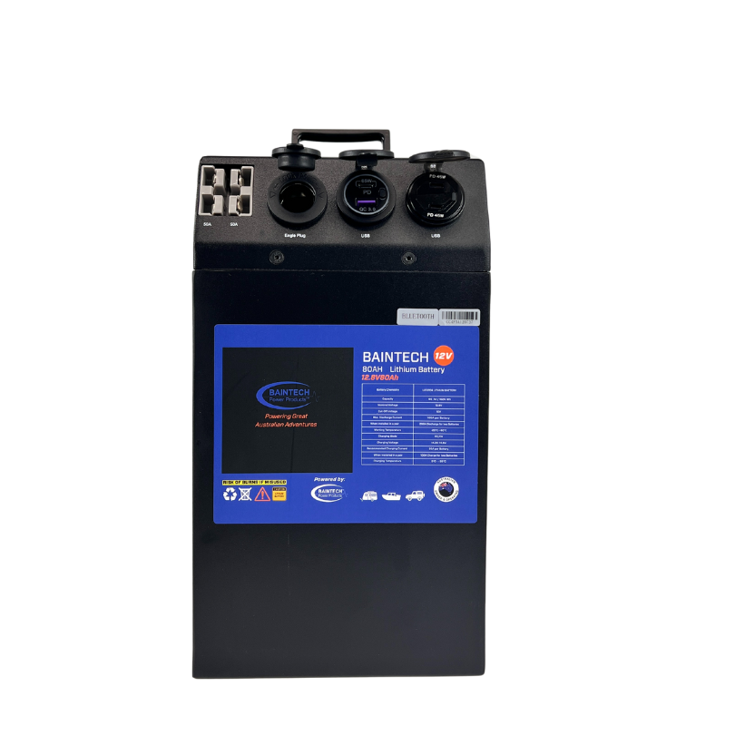 BT80A-POWERTOP BAINTECH 12.8V 80 AMP HOUR LIFEPO4 POWERTOP - WEEKEND ...