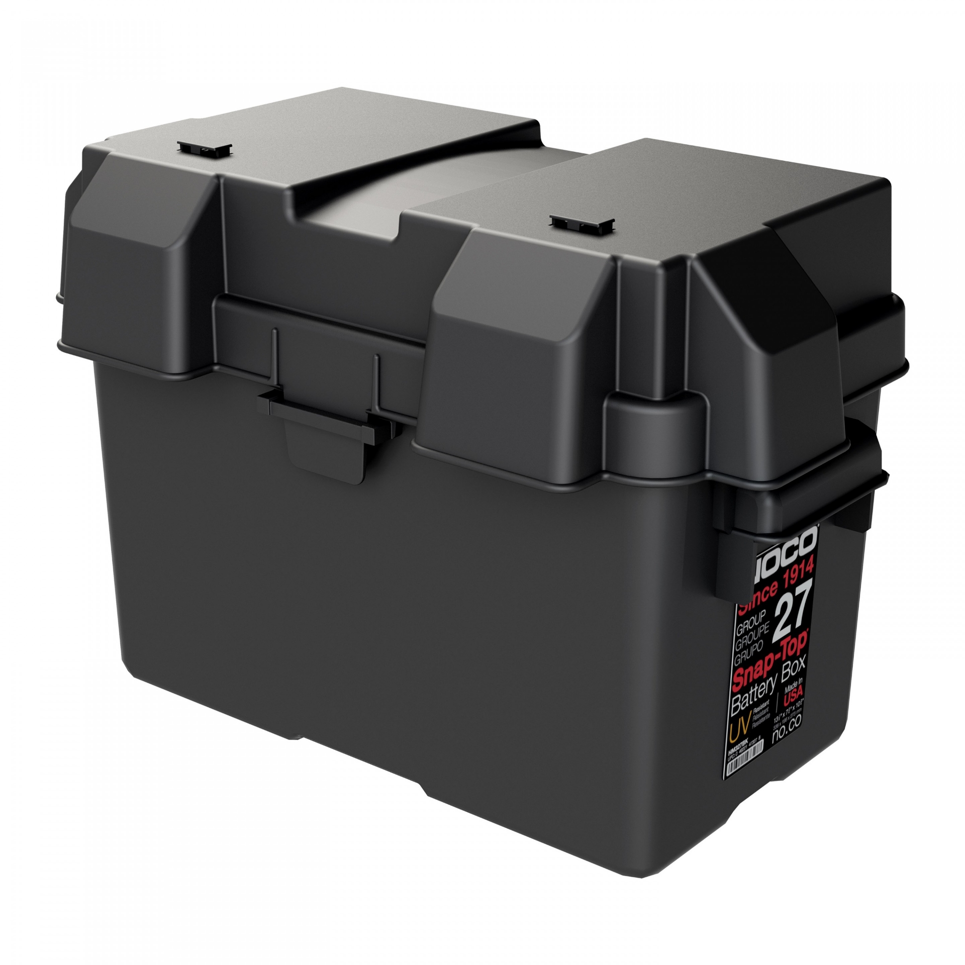 LVHM327BK NOCO BATTERY BOX SNAP-TOP GRP 27 (N70ZZ) H-DUTY PLASTIC - A1 ...