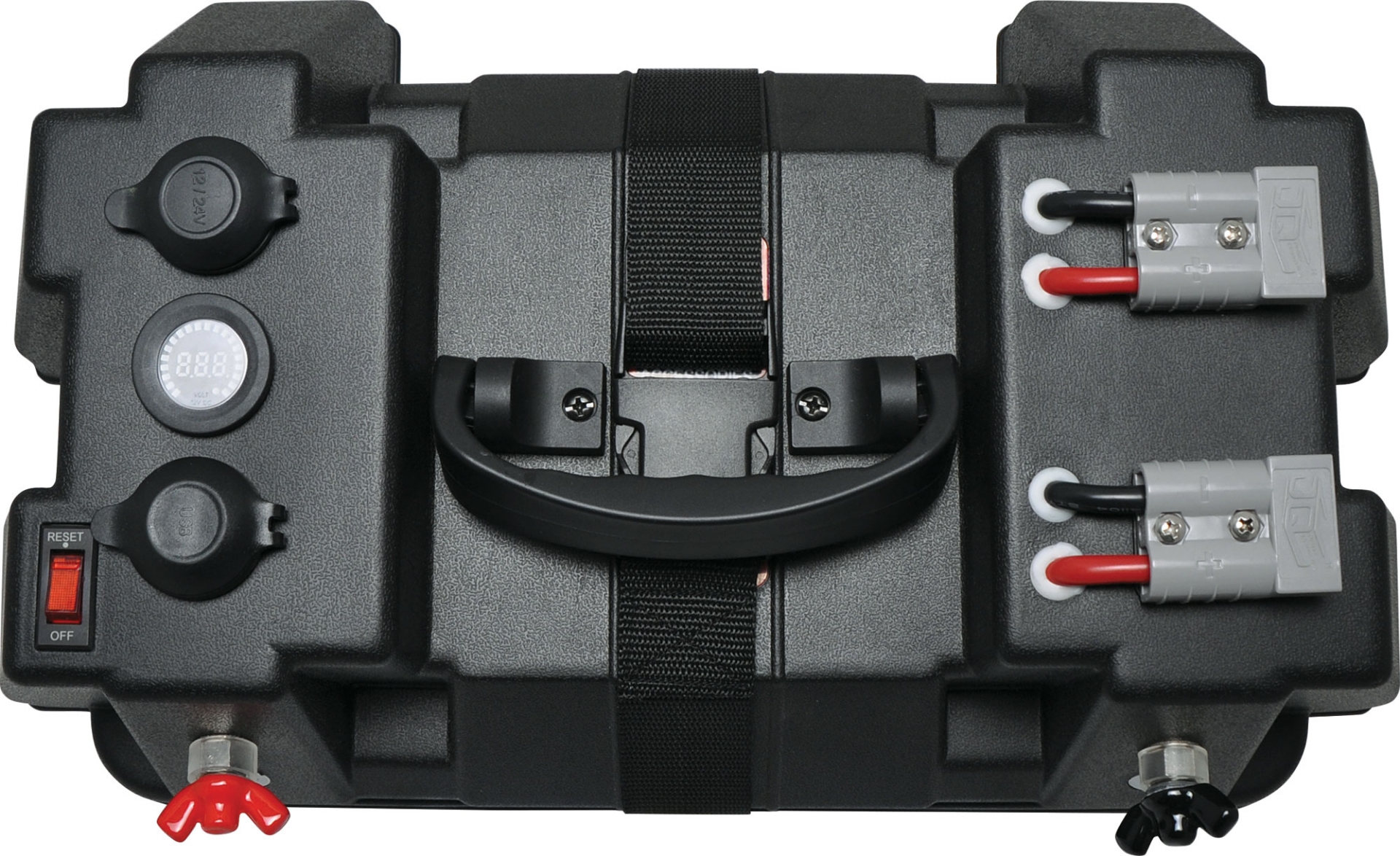 T5098 POWERED BATTERY BOX WITH 2 x FUSE PROTECTED 50A ANDERSON PLUGS ...