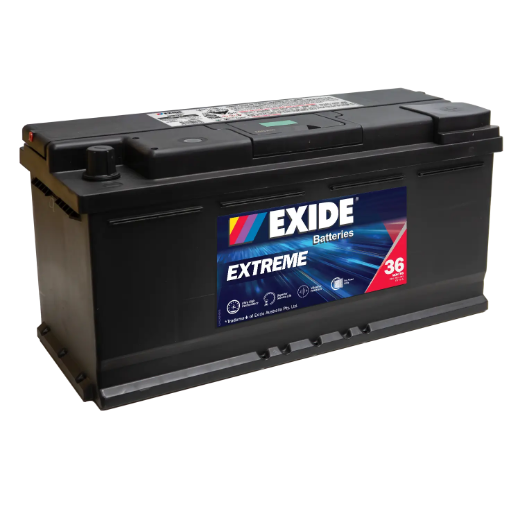 Picture of DIN100L - 12VOLT 950CCA 110AH EXIDE EXTREME MAINTENANCE FREE BATTERY - RHP