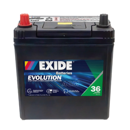 Picture of NS40Z - 12VOLT 340CCA 35AH EXIDE AGM STOP/START HYBRID AUXILIARY BATTERY - LHP