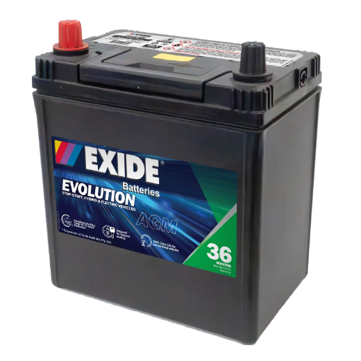 Picture of NS40Z - 12VOLT 340CCA 35AH EXIDE AGM STOP/START HYBRID AUXILIARY BATTERY - LHP