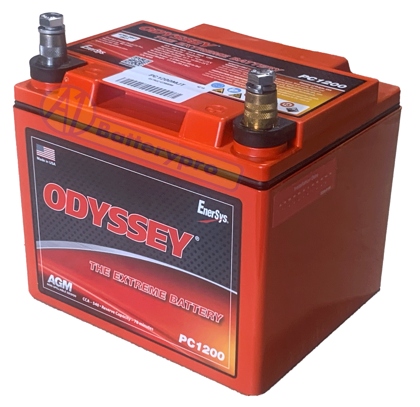 PC1200MJT PC1200MJT - 12VOLT 1000A (PHCA) 540CCA 42AH ODYSSEY HEAVY ...