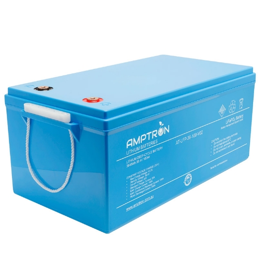Picture of 36VOLT 100AH / 100A BMS / 3840WH CAPACITY AMPTRON LIFEPO4 BATTERY - VERSION 2 - IP65 RATING