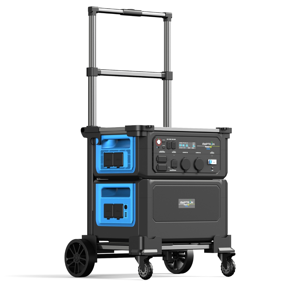 Picture of POWERUP 3600 LITHIUM PORTABLE POWER PACK SET 52V DC 60AH  INCLUDES BATTERY MODULE, HOST UNIT AND FOLDABLE TROLLEY