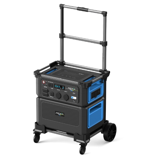 Picture of POWERUP 3600 LITHIUM PORTABLE POWER PACK SET 52V DC 60AH  INCLUDES BATTERY MODULE, HOST UNIT AND FOLDABLE TROLLEY