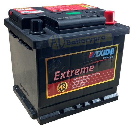 Picture of (DIN44HMF) DIN44H 12V 45AH 420CCA EXIDE EXTREME SEALED MAINTENANCE FREE BATTERY - RHP