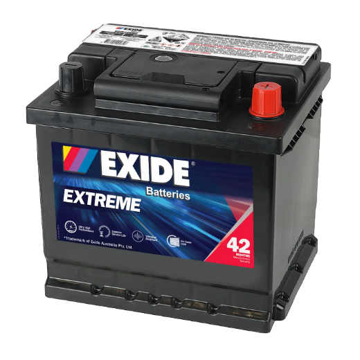 Picture of (DIN44HMF) DIN44H 12V 45AH 420CCA EXIDE EXTREME SEALED MAINTENANCE FREE BATTERY - RHP