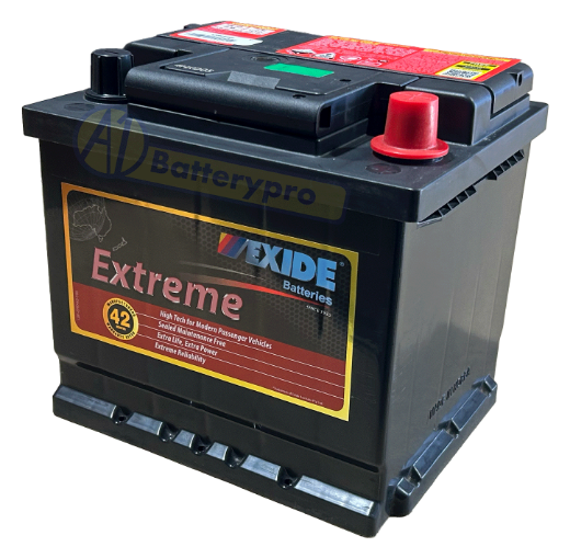 Picture of (DIN44HMF) DIN44H 12V 45AH 420CCA EXIDE EXTREME SEALED MAINTENANCE FREE BATTERY - RHP