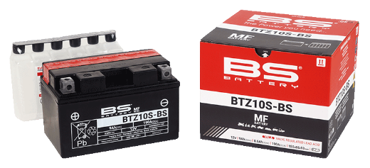 Picture of BTZ10S 12V 190CCA 9.1AH  BS MOTORCYCLE BATTERY (INC ACID PACK)- LHP