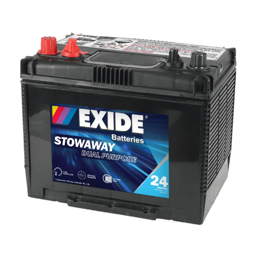 Picture of MSDP24 - 12VOLT 600CCA 82AH EXIDE DUAL PURPOSE DEEP CYCLE/ MARINE BATTERY - LHP