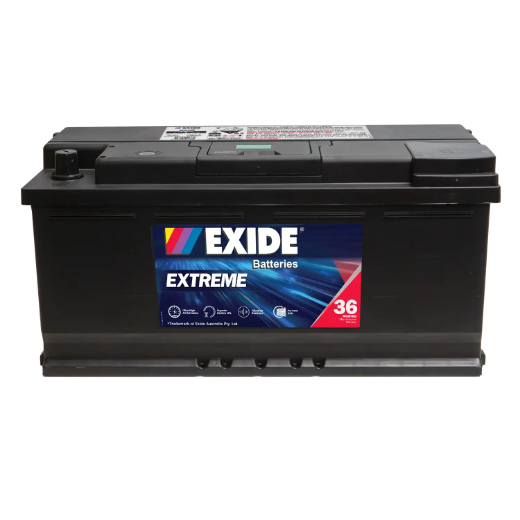 Picture of DIN100L - 12VOLT 950CCA 110AH EXIDE EXTREME MAINTENANCE FREE BATTERY - RHP