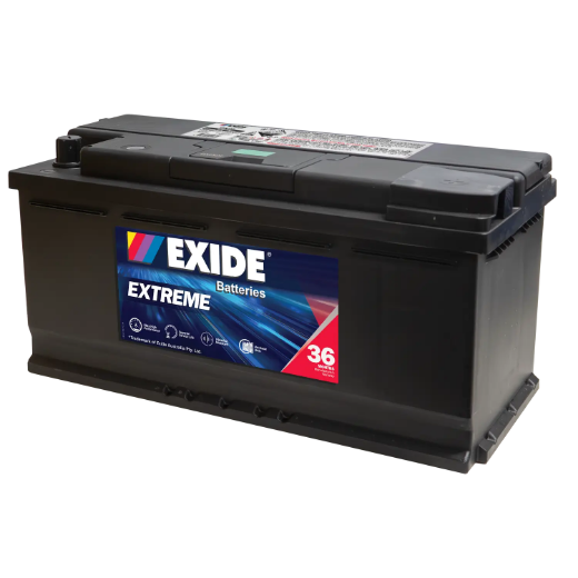 Picture of DIN100L - 12VOLT 950CCA 110AH EXIDE EXTREME MAINTENANCE FREE BATTERY - RHP