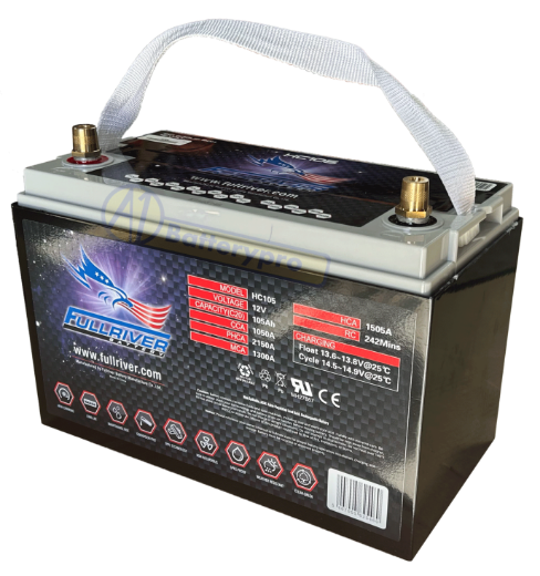 Picture of HC105 - 86MF 12VOLT 1050CCA 105AMP/HR HARDCORE FULLRIVER BATTERY (PC2150) - LHP