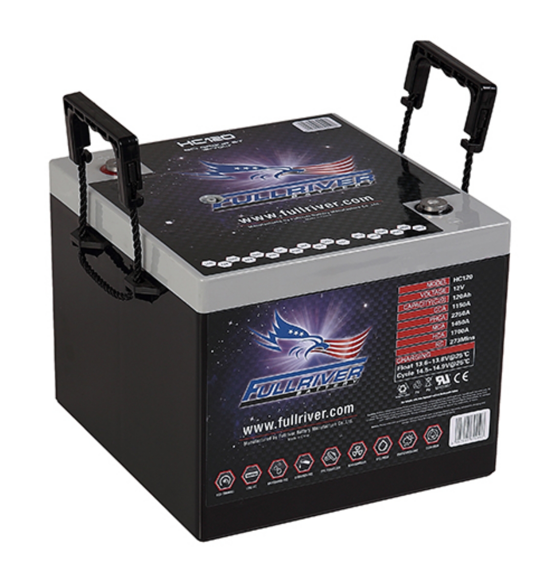 Picture of HC120 - 12VOLT 1150CCA 120AMP/HR HARDCORE FULLRIVER BATTERY (PC2250)