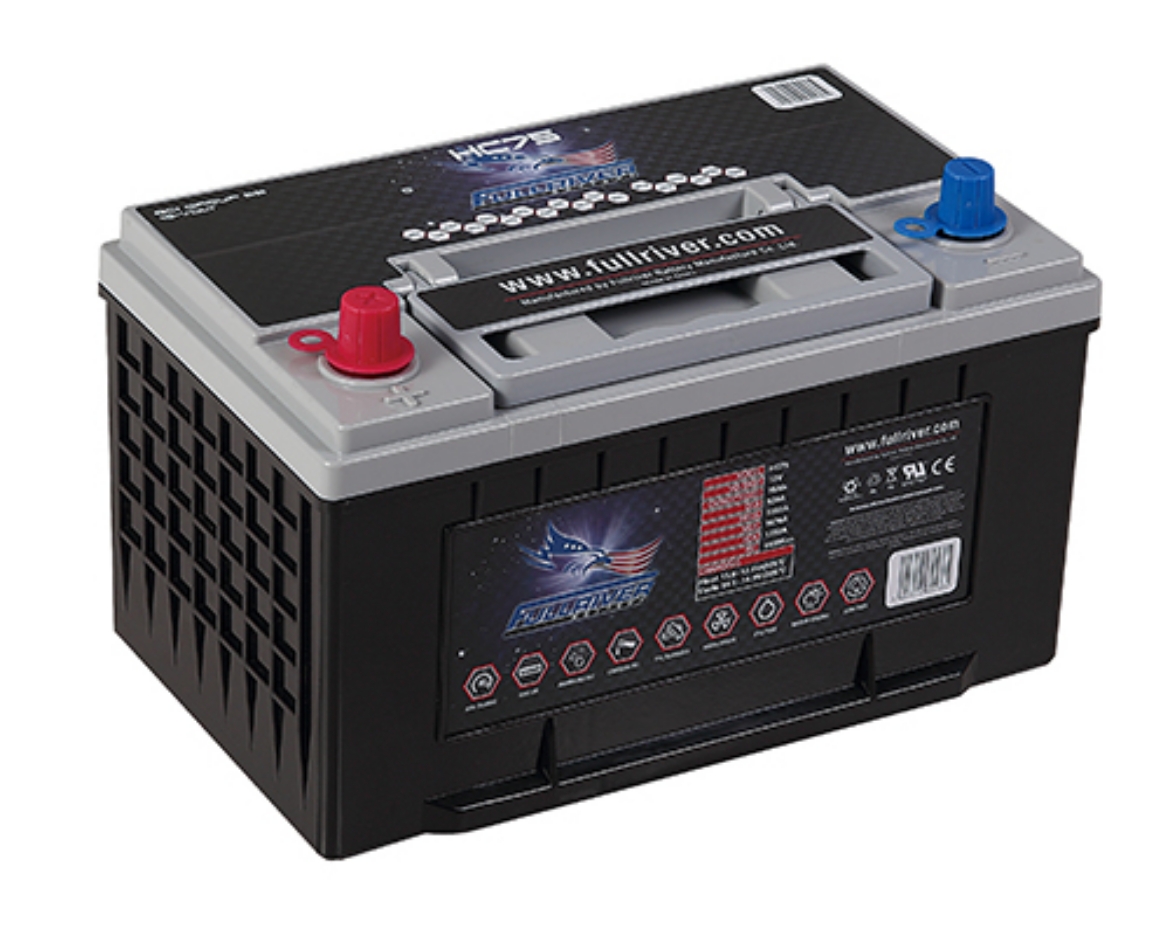 Picture of HC75 - 12VOLT 930CCA 75AMP/HR HARDCORE FULLRIVER BATTERY (PC1750) - LHP