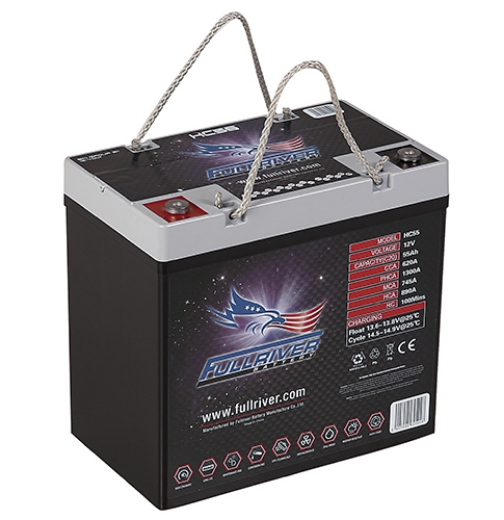 Picture of HC55 - 12VOLT 620CCA 55AMP/HR HARDCORE FULLRIVER BATTERY - LHP