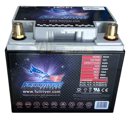 Picture of HC44 - 12VOLT 560CCA 44AMP/HR HARDCORE FULLRIVER BATTERY (PC1200) - RHP