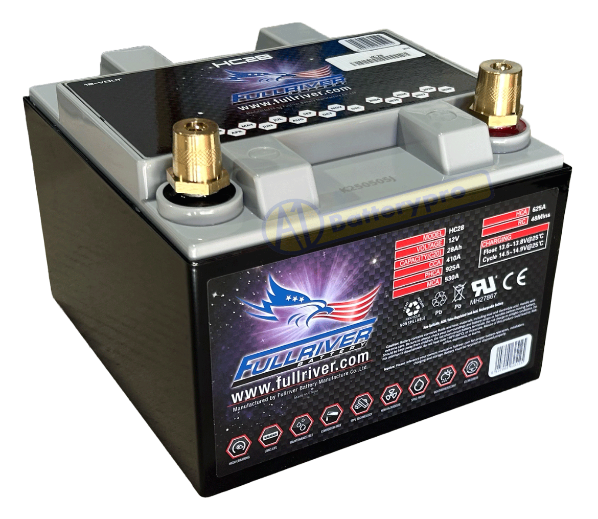 Picture of HC28 - 12VOLT 410CCA 28AMP/HR HARDCORE FULLRIVER BATTERY (PC925) - RHP