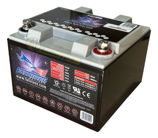 Picture of HC28 - 12VOLT 410CCA 28AMP/HR HARDCORE FULLRIVER BATTERY (PC925) - RHP