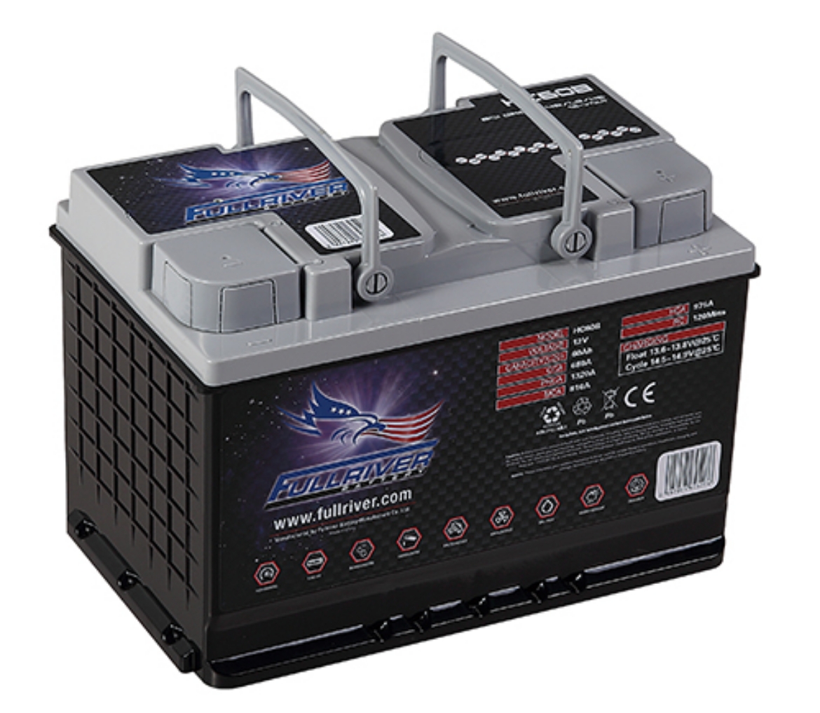 Picture of HC60B - DIN66H 12VOLT 680CCA 60AMP/HR HARDCORE FULLRIVER BATTERY - RHP