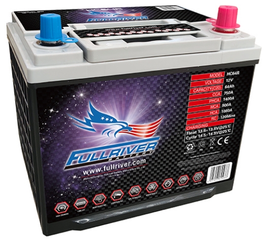 Picture of HC64R - 12VOLT 750CCA 64AMP/HR HARDCORE FULLRIVER AGM BATTERY (55D23L) - RHP
