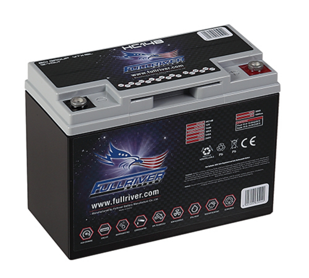 Picture of HC14B - 12VOLT 185CCA 14AMP/HR HARDCORE FULLRIVER BATTERY (YTX14-BS & PC545) - RHP
