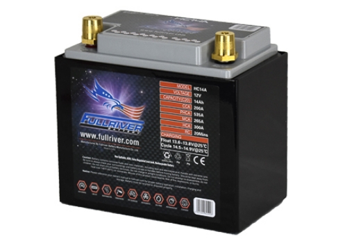 Picture of HC14A - 12VOLT 200CCA 14AMP/HR HARDCORE FULLRIVER BATTERY (YTX20-BS & PC535) - LHP