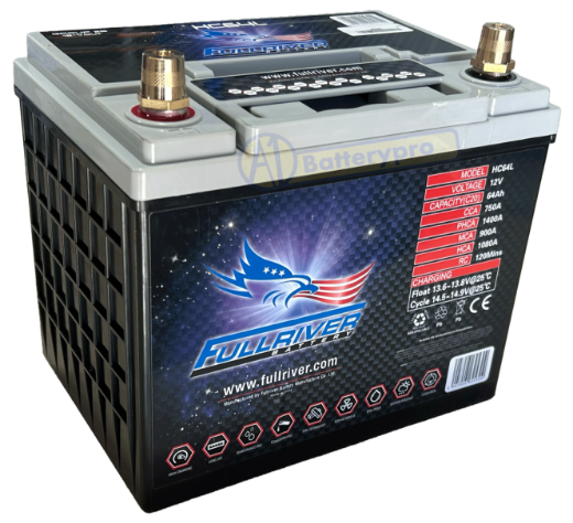 Picture of HC64L - 12VOLT 750CCA 64AMP/HR HARDCORE FULLRIVER BATTERY (55D23R) - LHP