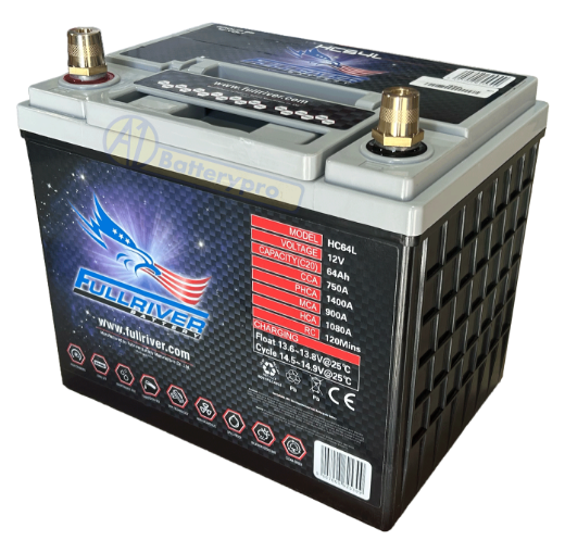 Picture of HC64L - 12VOLT 750CCA 64AMP/HR HARDCORE FULLRIVER BATTERY (55D23R) - LHP