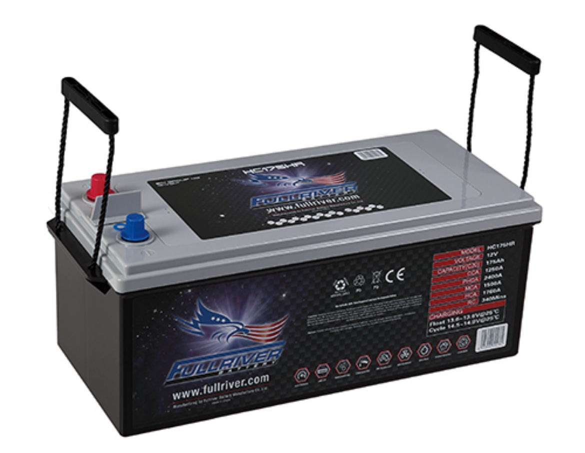 Picture of HC175HR - 12VOLT 1250CCA 175AMP/HR PREMIUM FULLRIVER AGM BATTERY WITH HEAT RESISTANT CASING - LHP