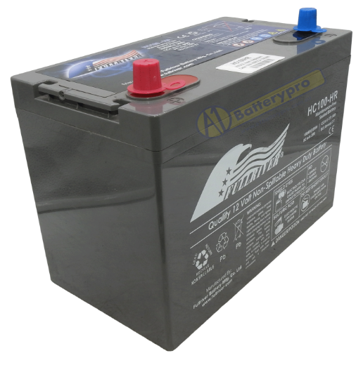 Picture of HC100HR - N70ZZ 12VOLT 800CCA 100AMP/HR HARDCORE FULLRIVER BATTERY WITH HEAT RESISTANT CASING - LHP