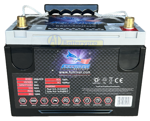 Picture of HC65ST/R - N50ZZL 12VOLT 825CCA 65AMP/HR HARDCORE FULLRIVER BATTERY - RHP