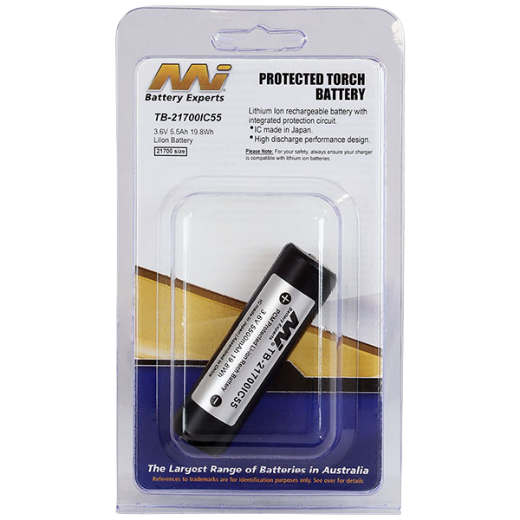 Picture of 3.7V 21700 RECHARGEABLE LITHIUM ION BATTERY 5500MAH