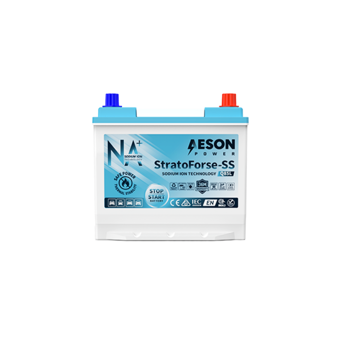 Picture of 12VOLT 650CCA STRATOFORSE-SS HEAVY DUTY SODIUM ION STOP START MAINTENANCE FREE BATTERY - RHP (85D23LEFB)