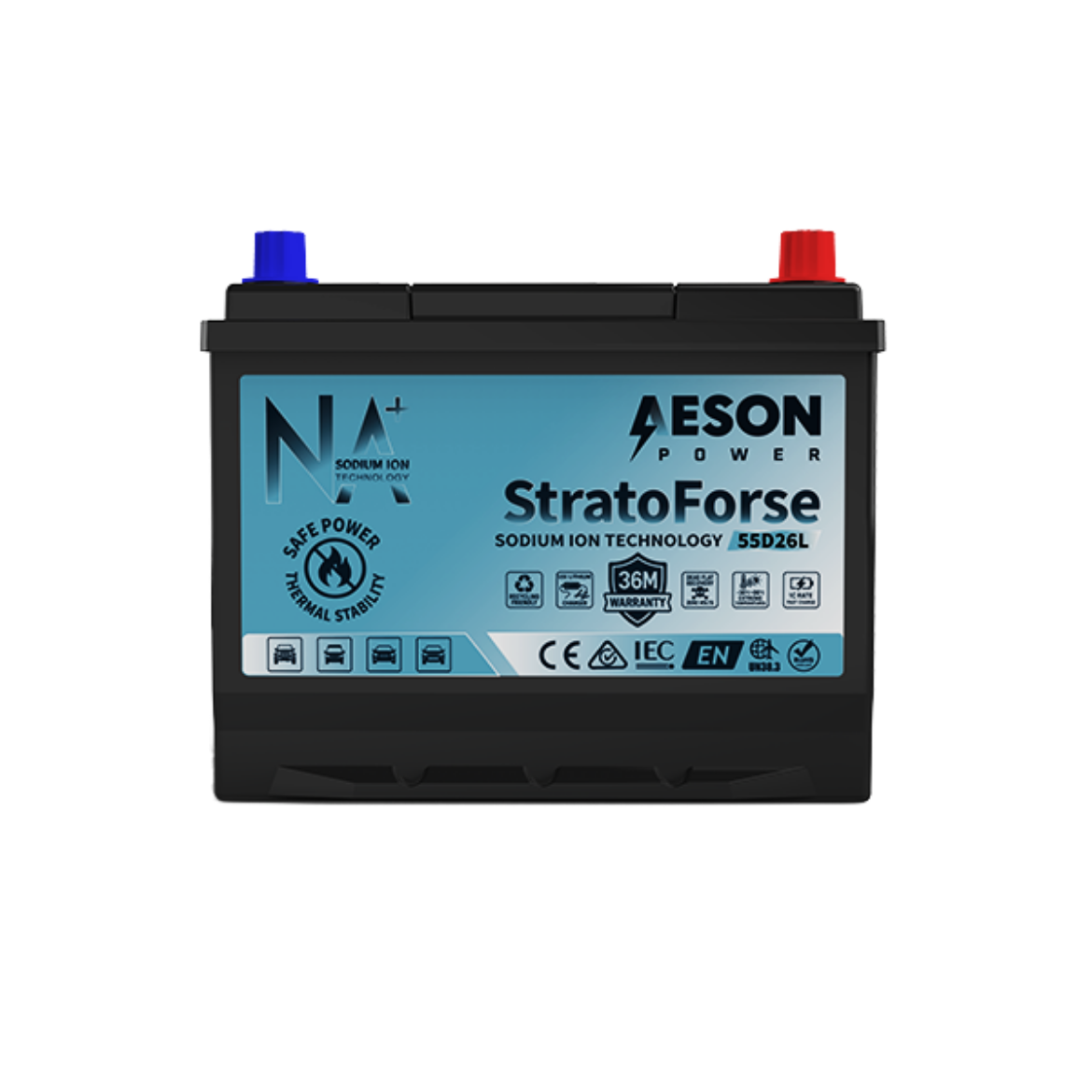 Picture of 12 VOLT 450CCA STRATOFORSE HEAVY DUTY SODIUM ION STARTING BATTERY - RHP - N50ZZL