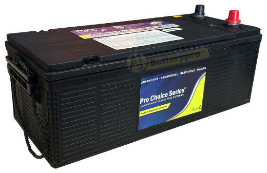 Picture of N94MF - 12VOLT 900CCA 145AH PRO CHOICE SERIES MAINTENANCE FREE CALCIUM BATTERY - NO SIDE LEDGES (N94) - LHP