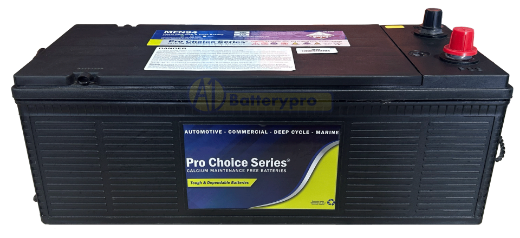 Picture of N94MF - 12VOLT 900CCA 145AH PRO CHOICE SERIES MAINTENANCE FREE CALCIUM BATTERY - NO SIDE LEDGES (N94) - LHP