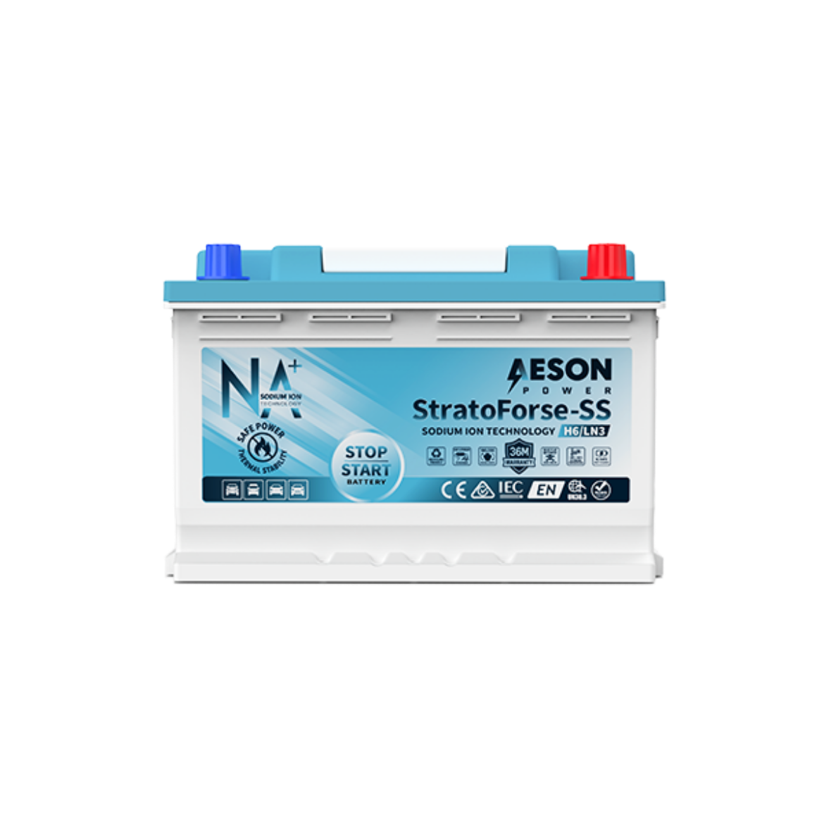 Picture of 12VOLT 750CCA STRATOFORSE-SS HEAVY DUTY SODIUM ION STOP START MAINTENANCE FREE BATTERY- RHP (DIN66H)