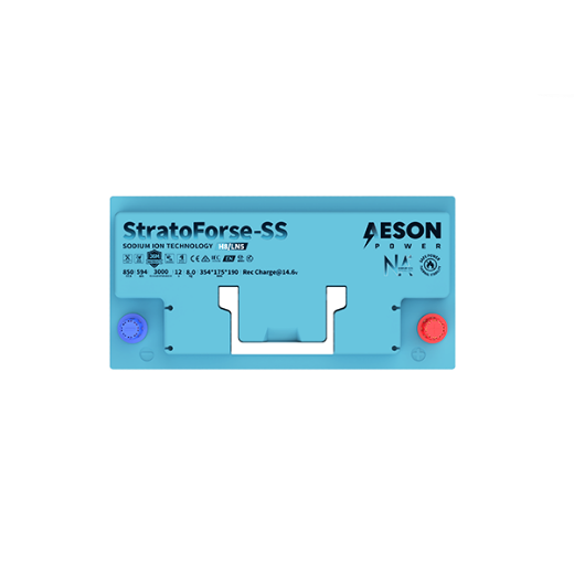 Picture of 12VOLT 850CCA STRATOFORSE-SS HEAVY DUTY SODIUM ION STOP START MAINTENANCE FREE BATTERY - RHP (595 901 090 / DIN88H)