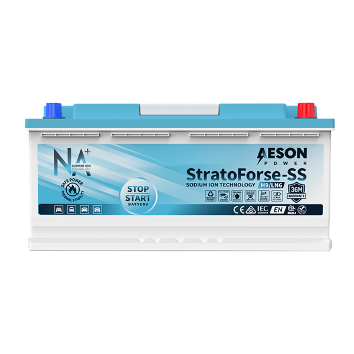 Picture of 12VOLT 950CCA STRATOFORSE-SS HEAVY DUTY SODIUM ION STOP START MAINTENANCE FREE BATTERY - RHP (605 901 095 / DIN100)