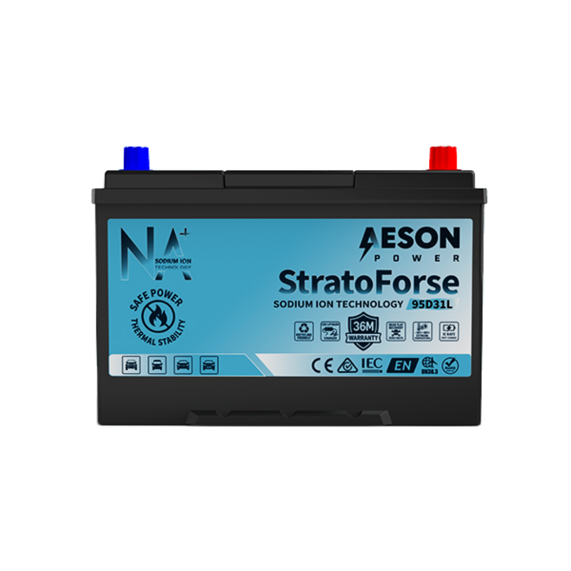 Picture of 12 VOLT 650CCA STRATOFORSE HEAVY DUTY SODIUM ION STARTING BATTERY - RHP - N70ZZL