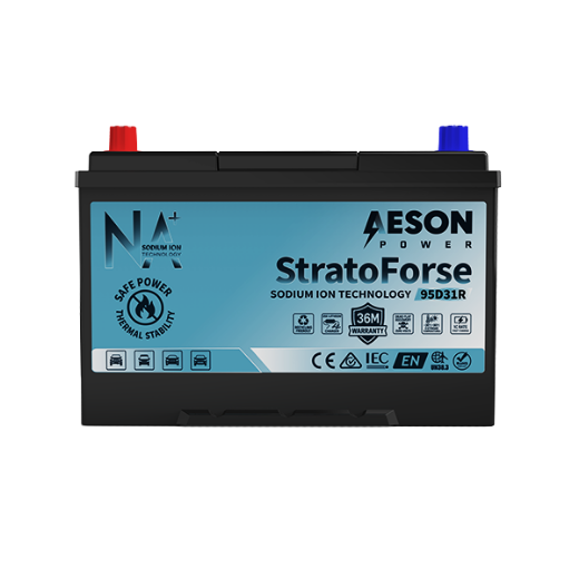Picture of 12 VOLT 650CCA STRATOFORSE HEAVY DUTY SODIUM ION STARTING BATTERY- LHP - N70ZZ