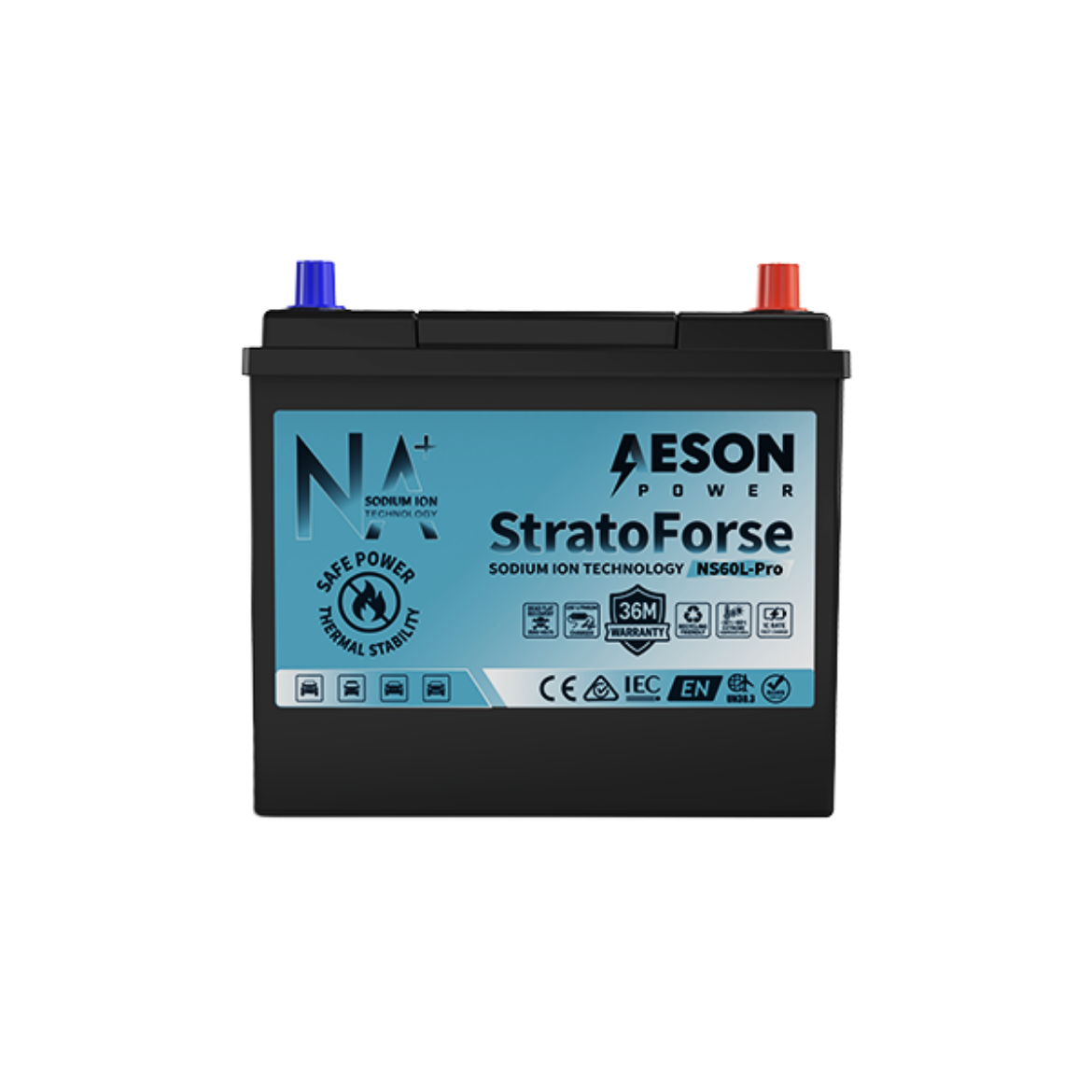 Picture of 12 VOLT 450CCA STRATOFORSE HEAVY DUTY SODIUM ION STARTING BATTERY - RHP