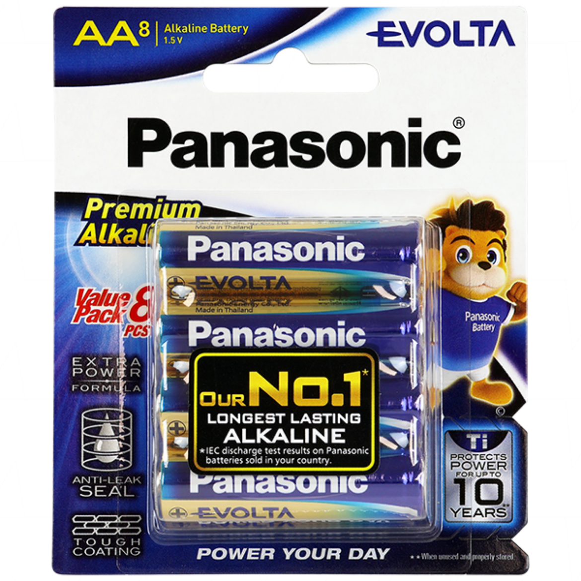 Picture of PANASONIC EVOLTA PREMIUM ALKALINE AA - CARD OF 8